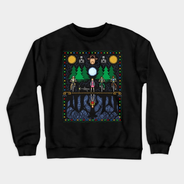 Upside Down Ugly Christmas Sweater Crewneck Sweatshirt by SolarFlare